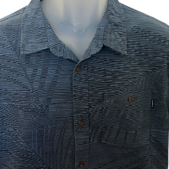 O’NEILL Blue Hawaiian Surf Short Sleeve Collared Shirt Men L Large Standard Fit - Picture 2 of 6